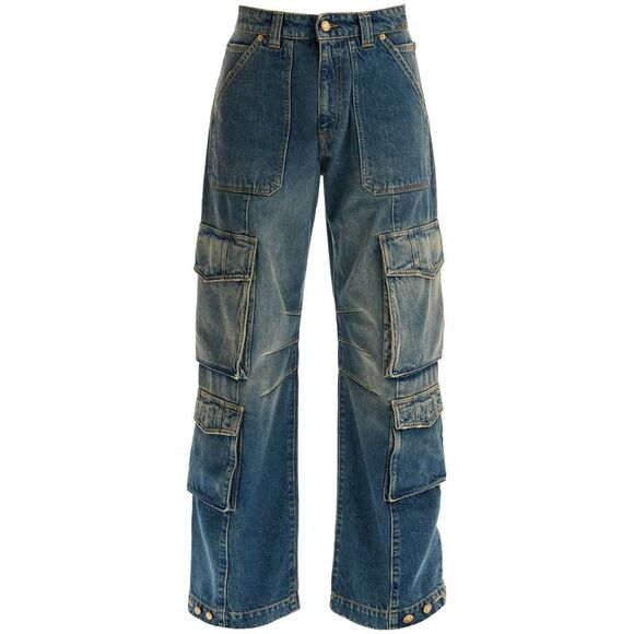 GOLDEN GOOSE Denim - Golden Goose 'Irina' Wide Leg Cargo Jeans Women